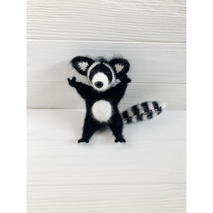 Black and white racoon