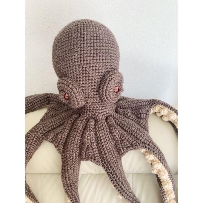 giant plush brown octopus
