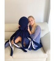 Giant stuffed octopus blue