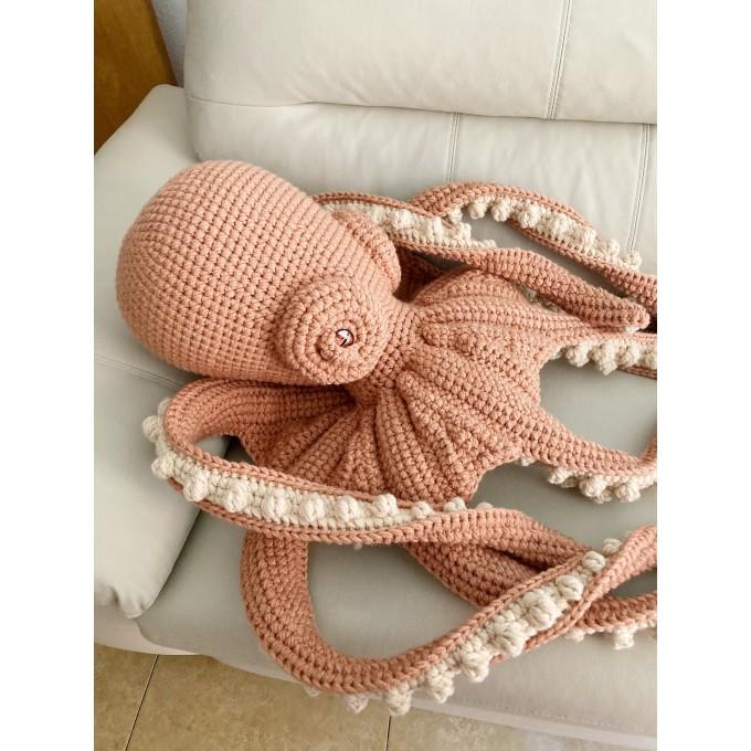 big stuffed cream octopus