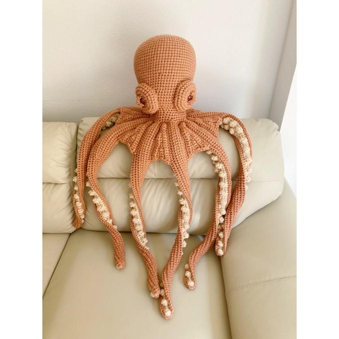 cream octopus stuffed toy