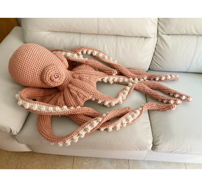 Giant stuffed octopus cream