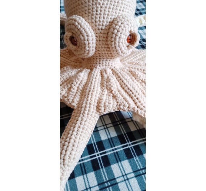 Giant stuffed octopus beige