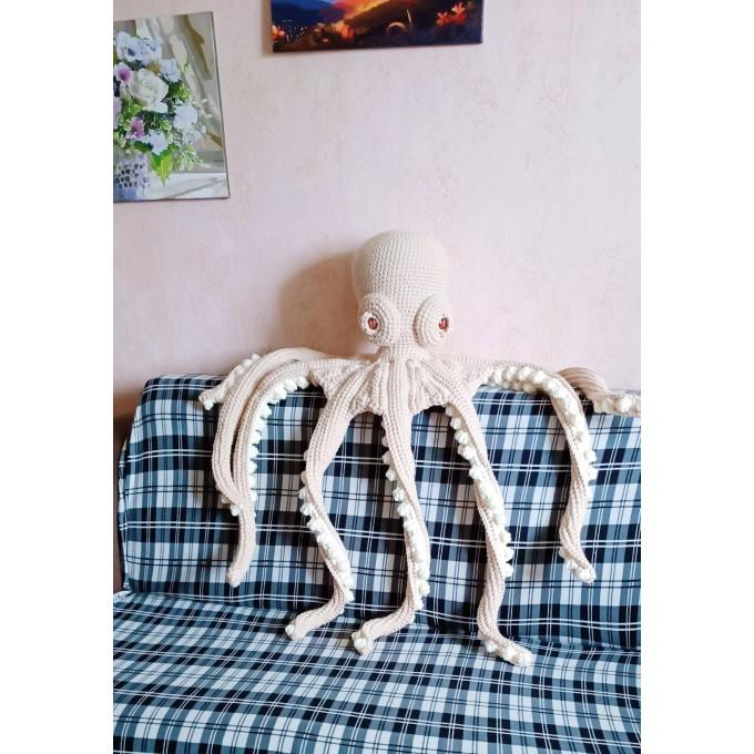 giant stuffed beige octopus