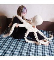 Giant stuffed octopus beige