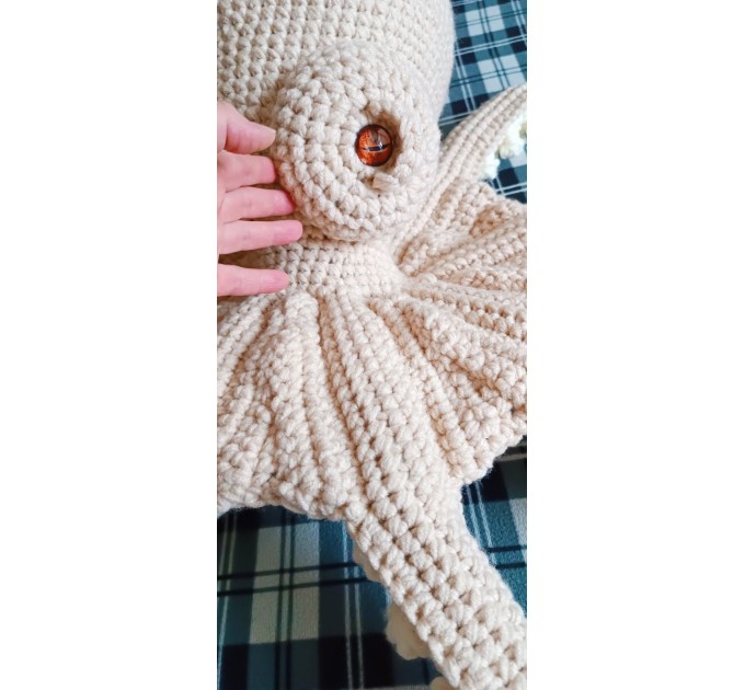 Giant stuffed octopus beige