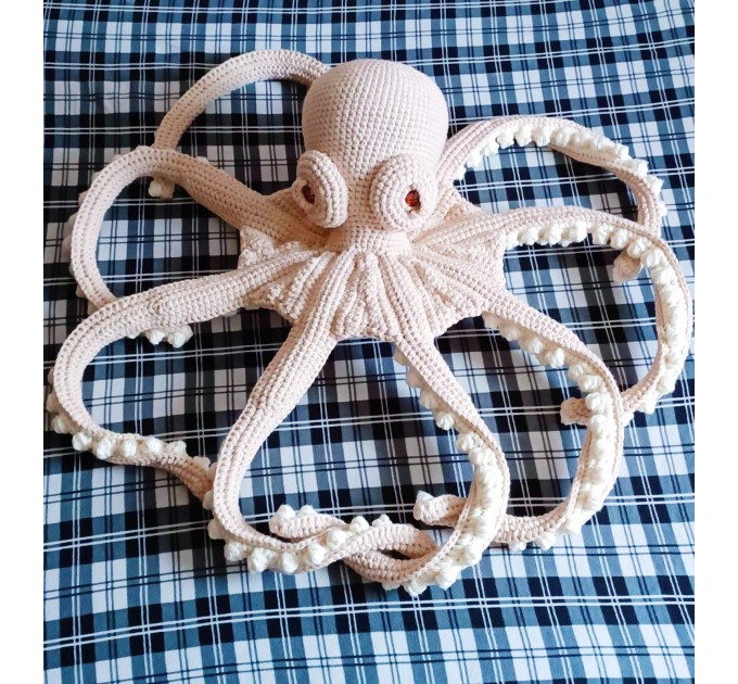 Giant stuffed octopus beige