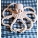 Giant stuffed octopus beige