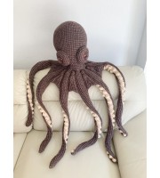 Giant stuffed octopus brown