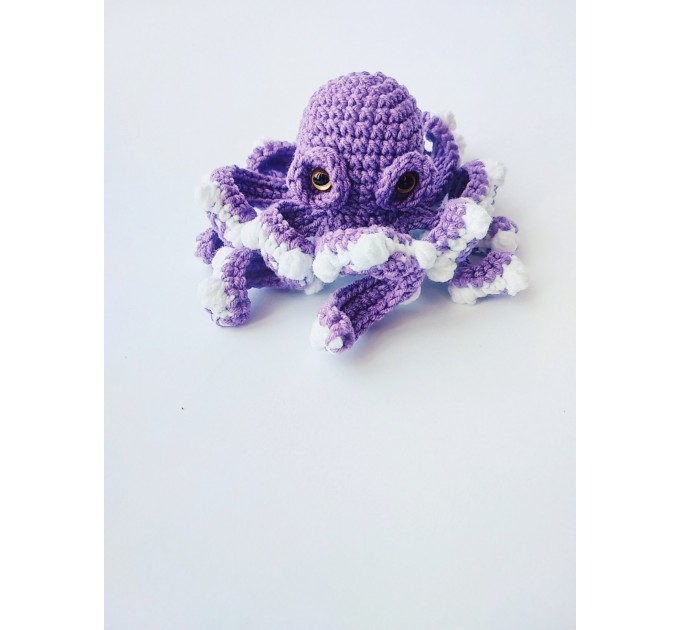 Stuffed small octopus purple