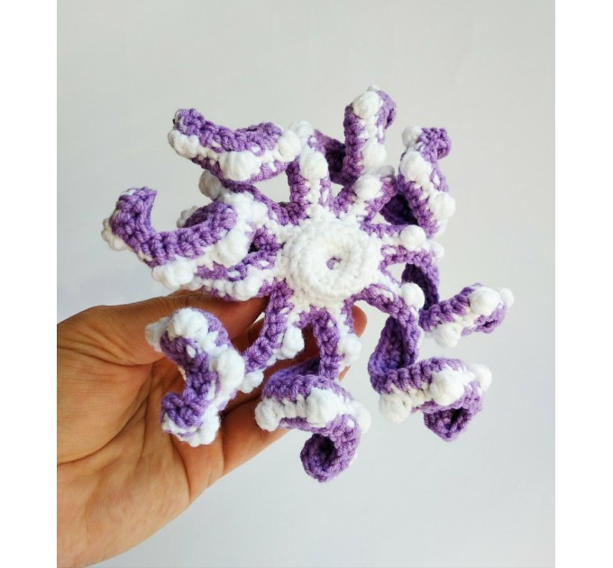 Stuffed small octopus purple
