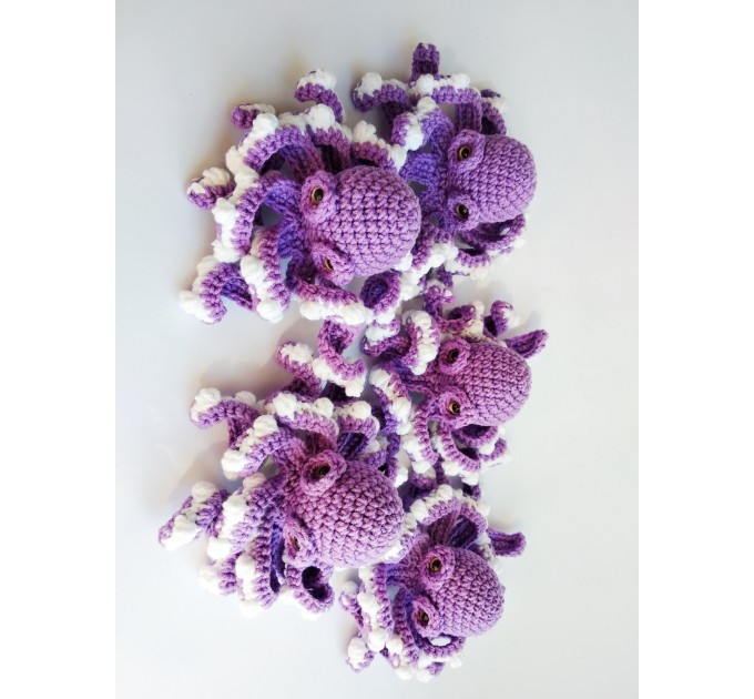 Stuffed small octopus purple