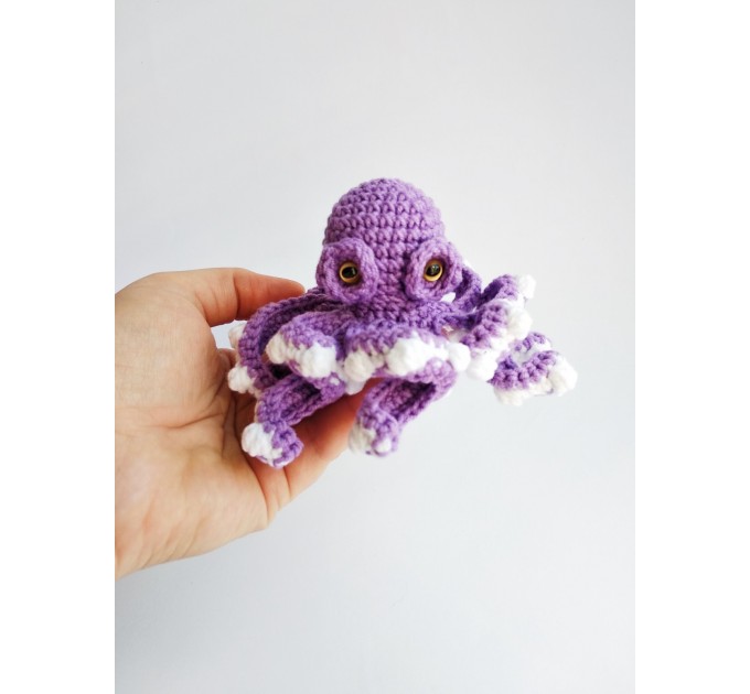 Stuffed small octopus purple