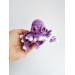 small stuffed octopus purple