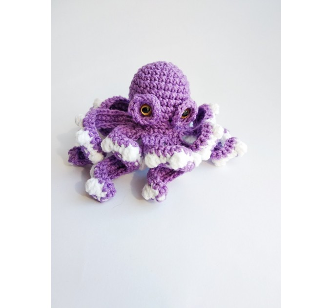 Stuffed small octopus purple