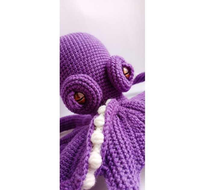 Large stuffed octopus purple