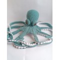 Large stuffed octopus teal