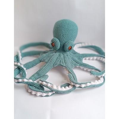 Large stuffed octopus teal