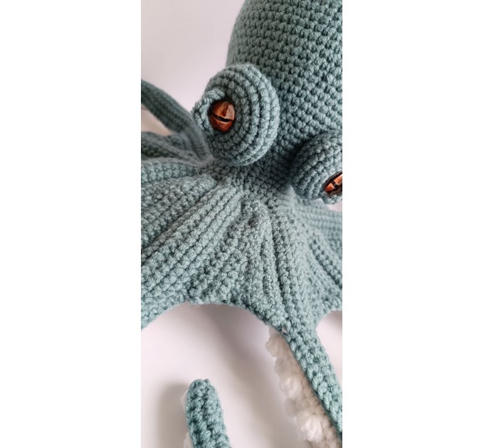 Large stuffed octopus teal