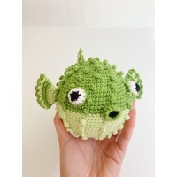 Puffer fish stuffed animal green