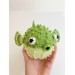 Puffer fish stuffed animal green