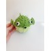 Puffer fish stuffed animal green