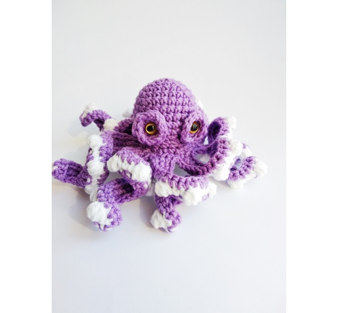 Stuffed small octopus purple