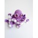 Stuffed small octopus purple