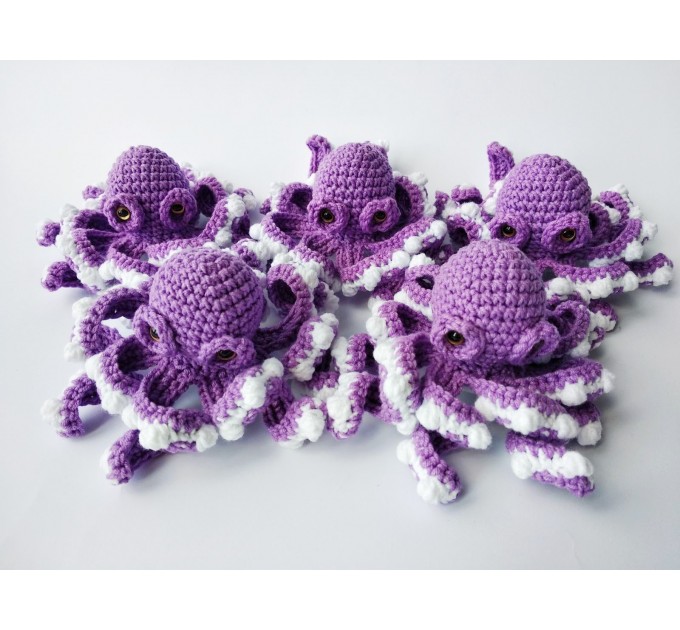 Stuffed small octopus purple