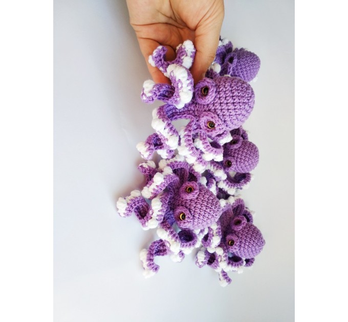 Stuffed small octopus purple