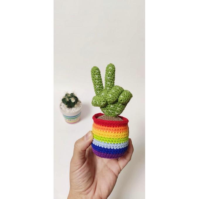 stuffed cactus with fingers