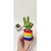 Cactus with victory fingers