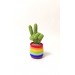 Cactus with victory fingers