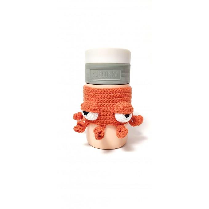 octopus mug cozy orange