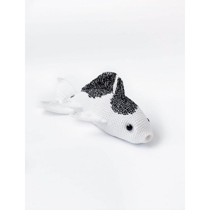 grey koi fish plush animal