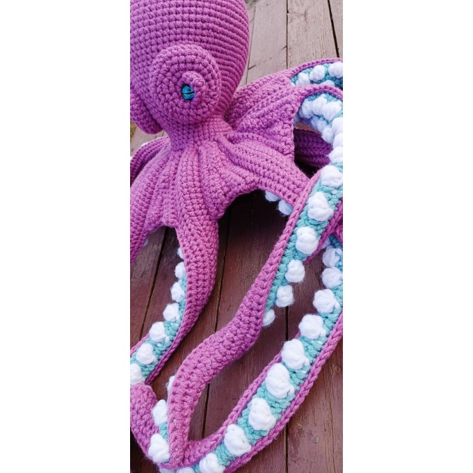 pink and teal octopus