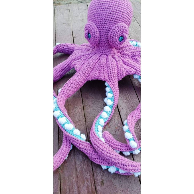 giant stuffed octopus pink