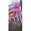 Giant stuffed octopus pink and teal