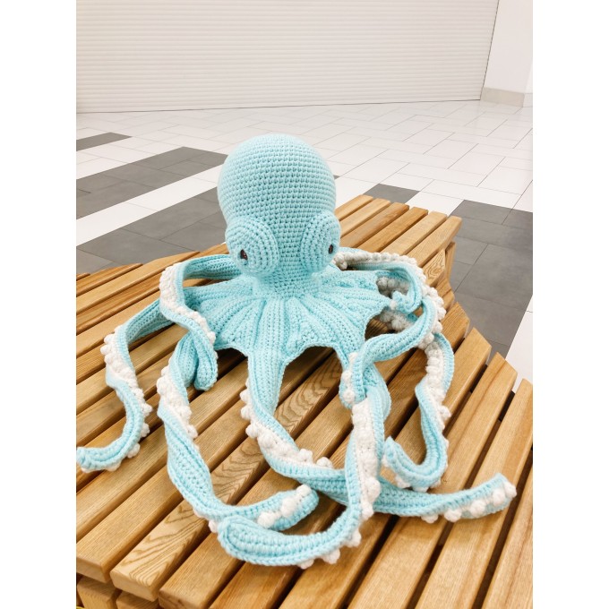giant sky blue octopus