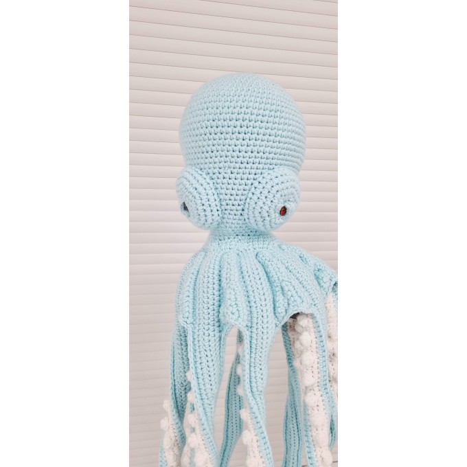 sky blue soft octopus