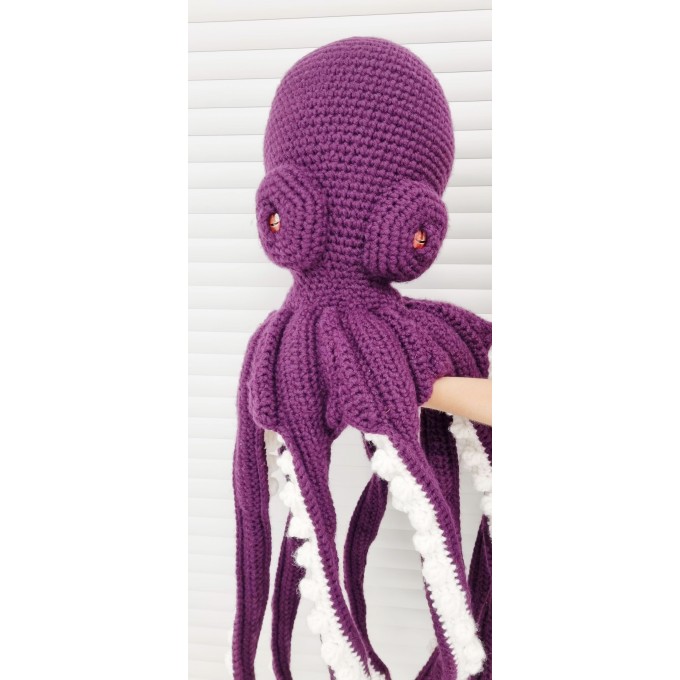 giant stuffed octopus purple