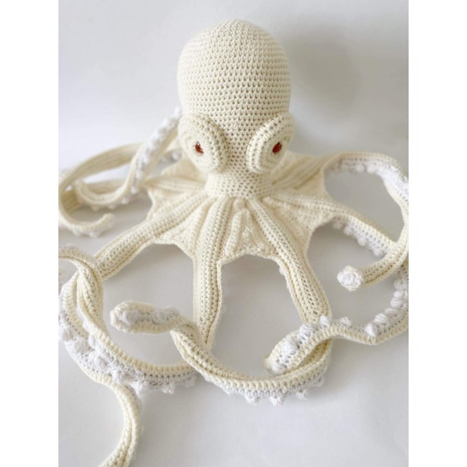 beige large stuffed octopus