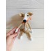 plush beige whippet dog