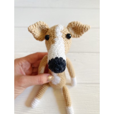 Stuffed beige greyhound