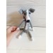 stuffed grey greyhound dog