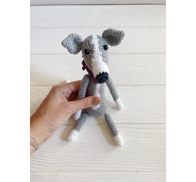 Stuffed grey greyhound