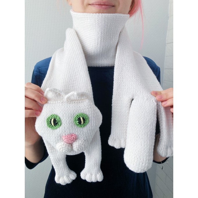 crochet cat scarf