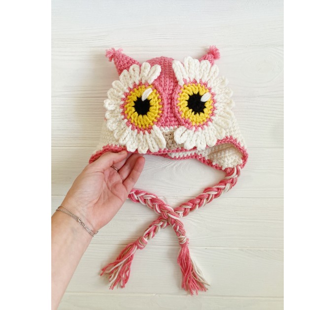 Crochet owl hat