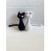 Pair of stuffed cats