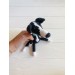 stuffed black greyhound dog